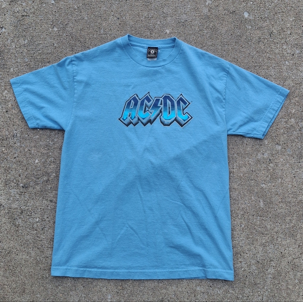 Y2K AC/DC Metallic Foil Logo T-shirt